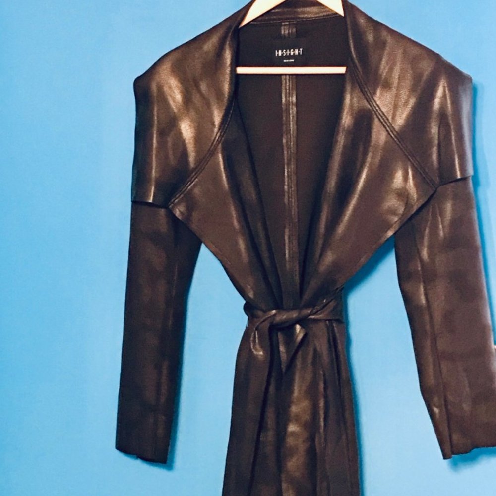 Textured Pleather I.N.S.I.G.H.T New York Trench